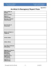 Accident & Emergency Report Form