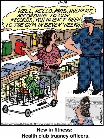 New in fitness: Health club truancy officers.