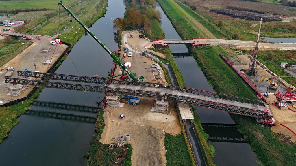Bailey Bridge Provides Relief for Lincoln, River Witham, 03 December 2018