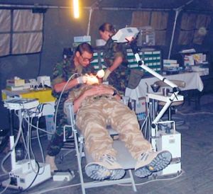 Military dentist in Iraq