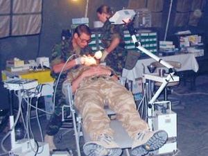 Military dentist in Iraq